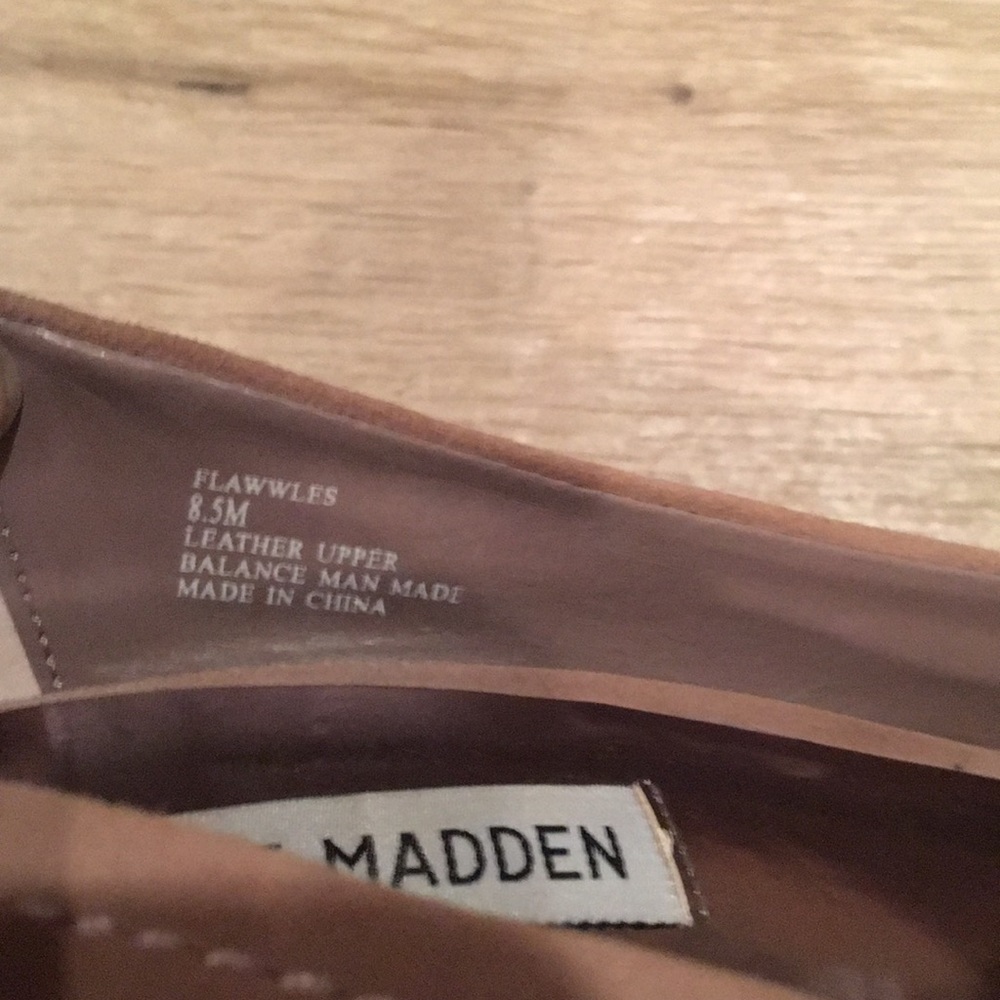 Steve Madden Tan Suede Peep Toe Heels - Picture 7 of 7